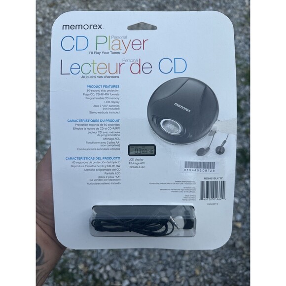 NEW Memorex Personal CD Player MD6451BLK Skip Protection CD/CD-R/-RW + Earbuds - Picture 6 of 6